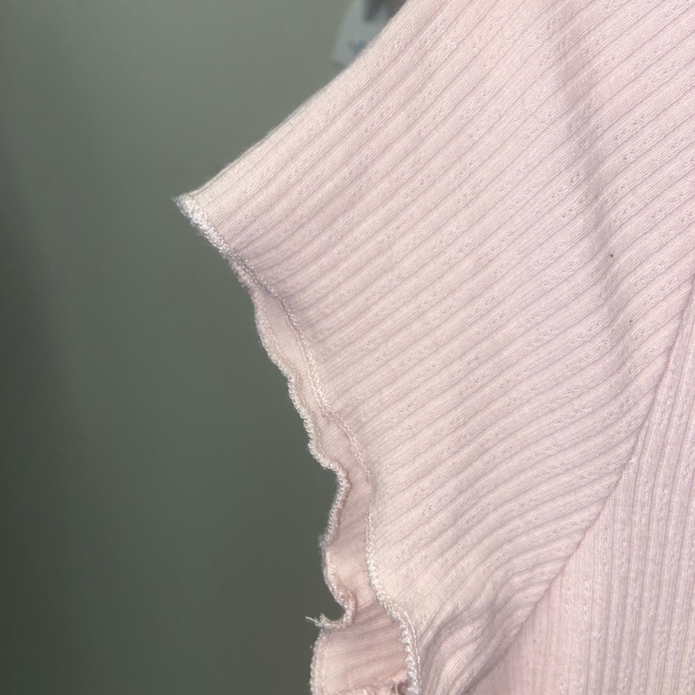 ribbed pink crop top - Picture 3 of 5